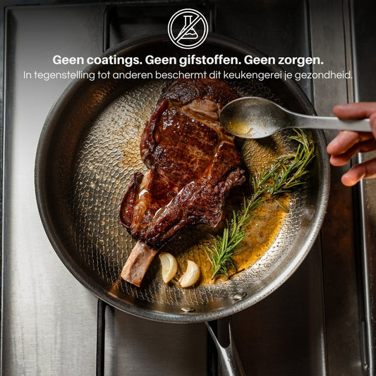 Titanium Gehamerde Pan Pro